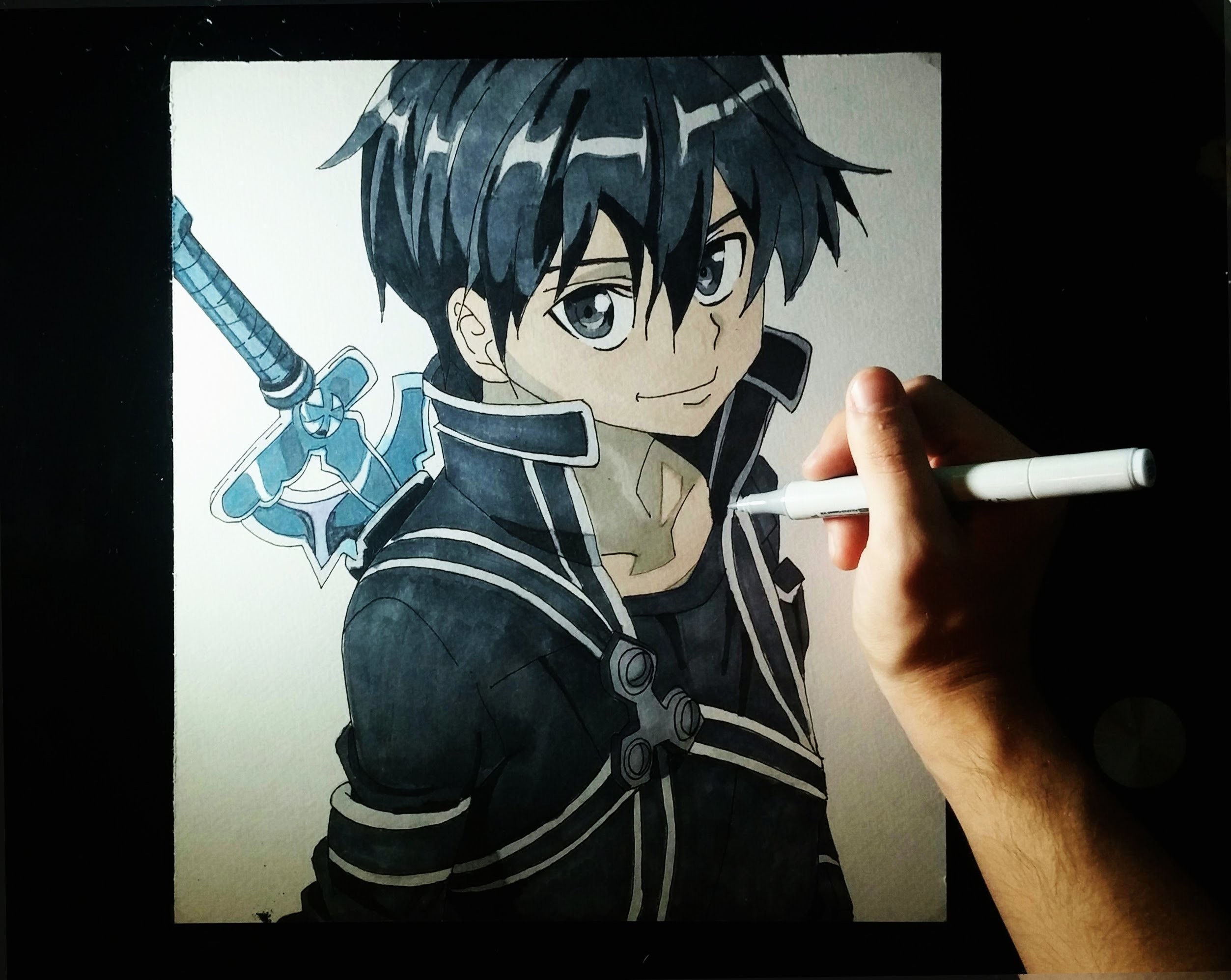 Cómo dibujar a Kirito (Sword Art Online) paso a paso | How to draw Kirito