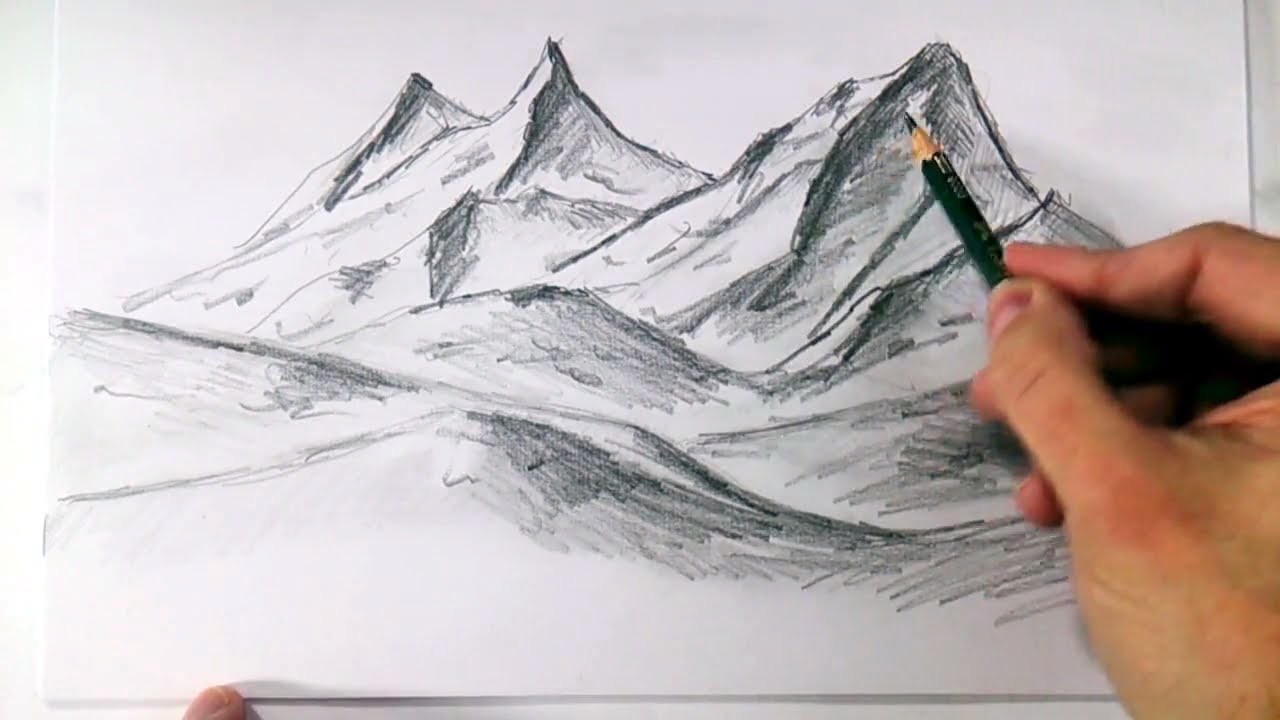 Como Dibujar Montañas Realistas a Lapiz Faciles y Paso a Paso