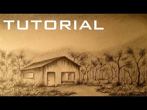 Cómo dibujar un paisaje a lápiz paso a paso, aprender a dibujar paisajes