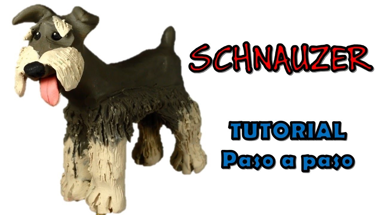 Como hacer un Perro Schnauzer de Plastilina. How to make a schnauzer dog with clay