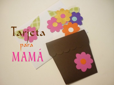 Manualidades: COMO hacer TARJETA para MAMÁ DIY (Dia de las Madres) - CARD for MOM
