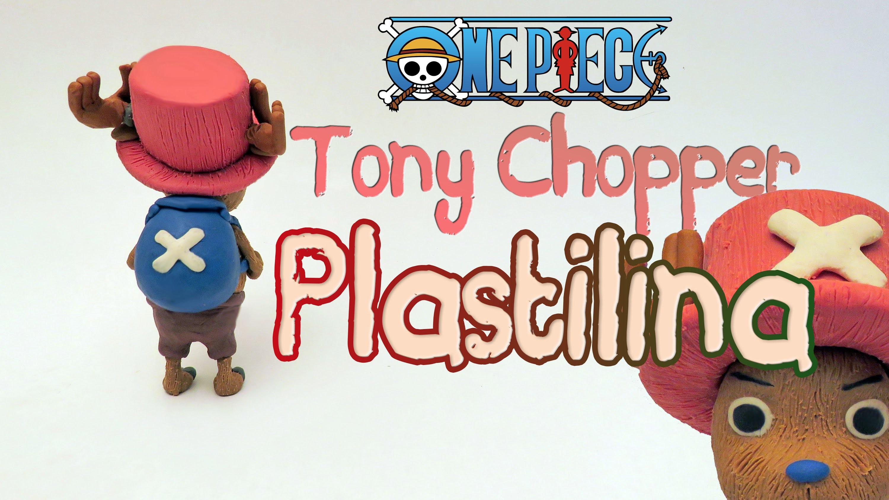 One Piece - Tutorial como hacer a Tony Chopper en plastilina porcelana fria clay