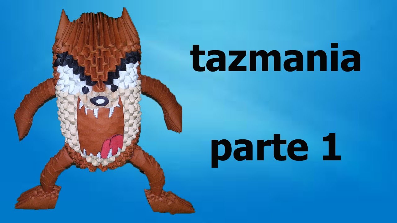 ORIGAMI 3D TAZMANIA PARTE 1