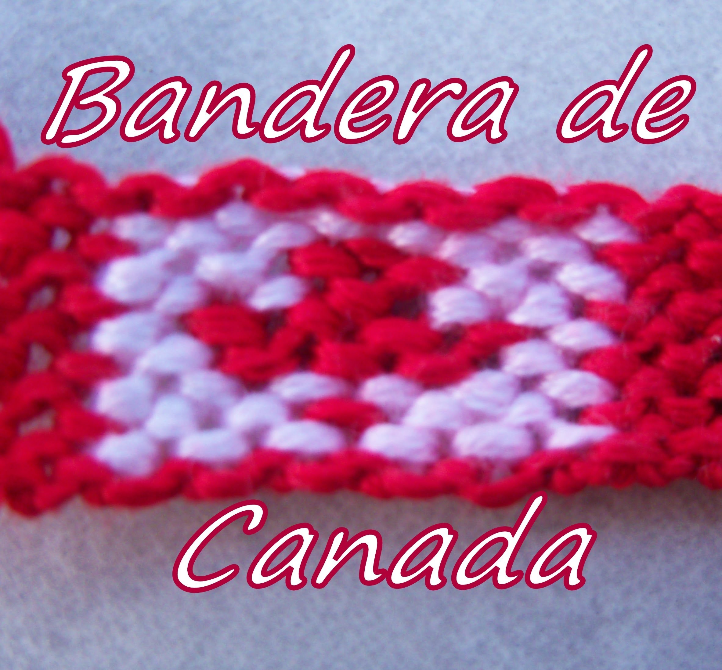 Pulsera de Hilo:Bandera de Canada