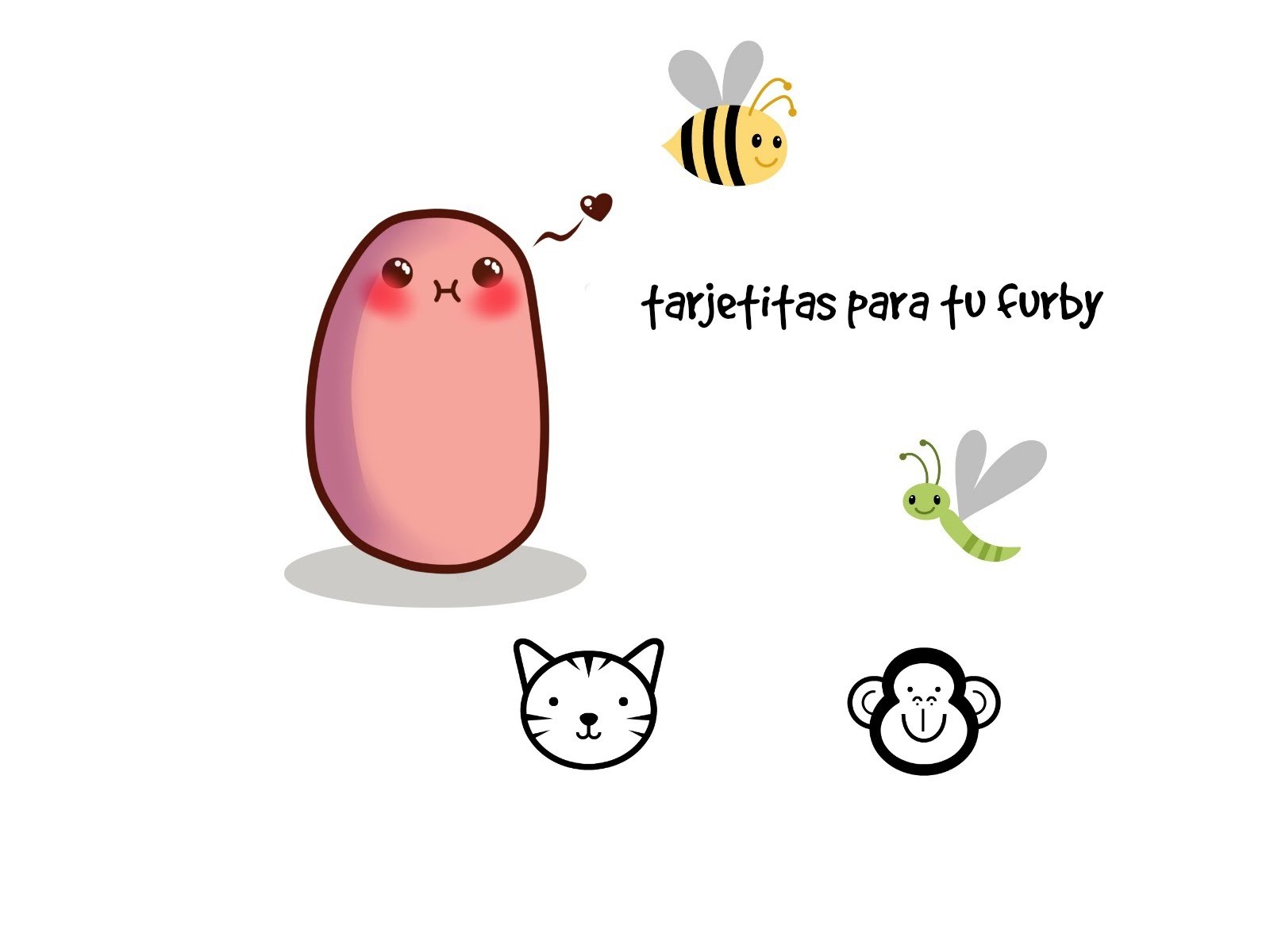 Tarjetitas navideñas para tu furby