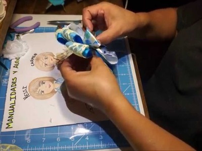 Como hacer un moño con liston falla y liston satinado!! DIY [5]