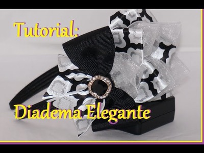 Tutorial: Como hacer un moño para diadema o Como hacer una diadema Elegante para toda ocacion❤[24]