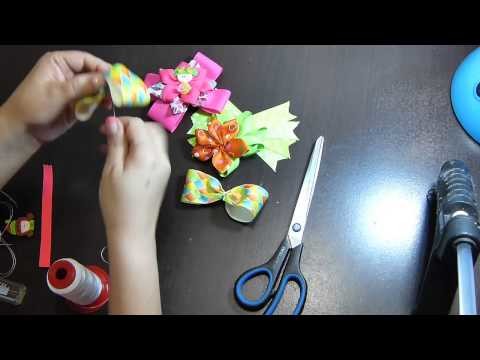 Moños  Multicolor  infantiles. flores fáciles de elaborar .Hair Accessories