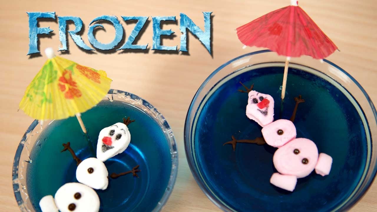 Postre Gelatina Olaf de Frozen y Su Novia Ola