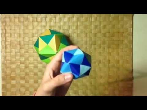 Bola de origami multicolor