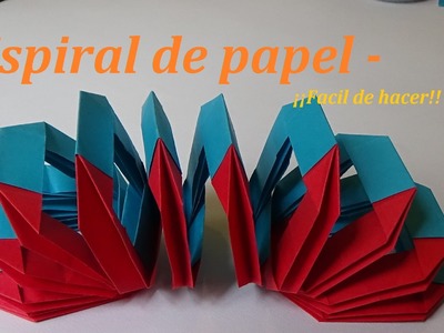 Como hacer un Espiral - origami facil - Slinky