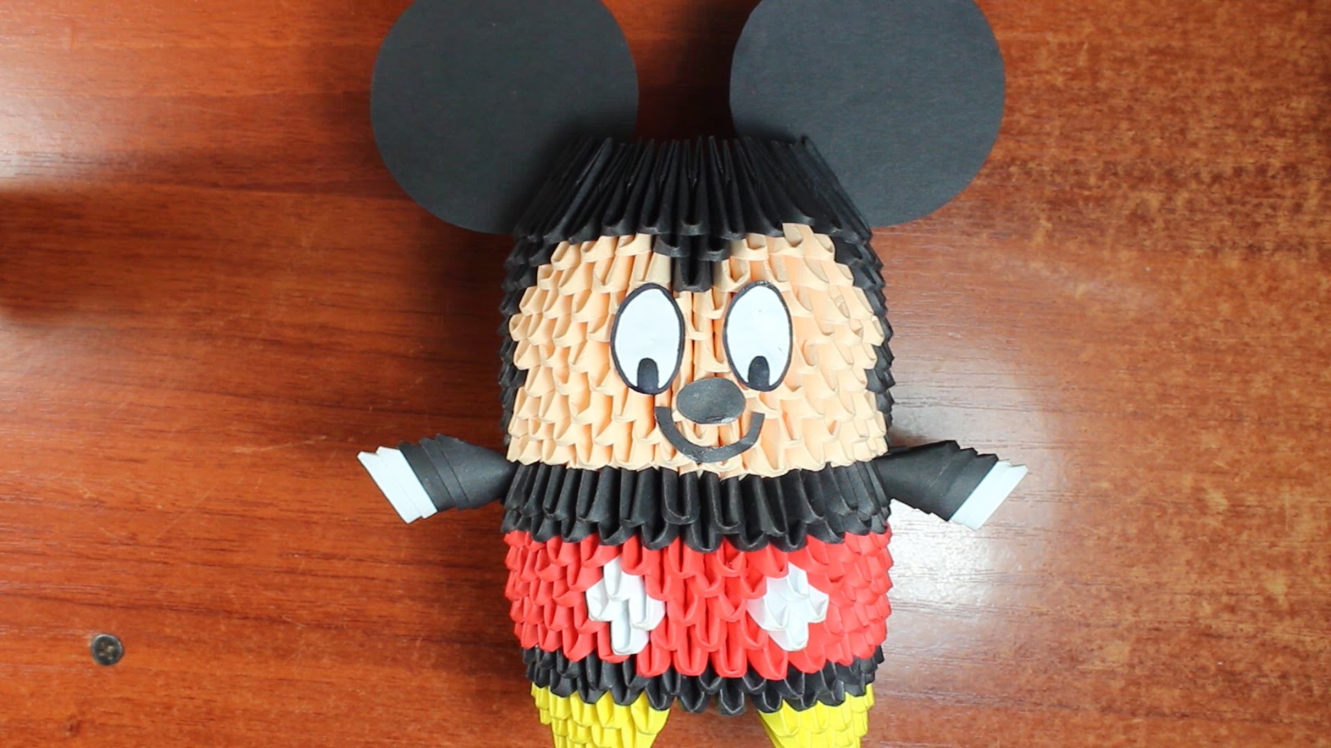 Mickey Mouse En Origami 3D TUTORIAL!