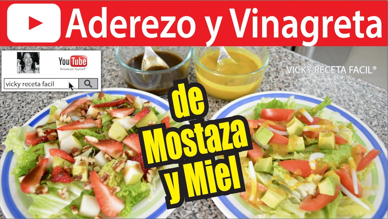 ADEREZO Y VINAGRETA DE MOSTAZA Y MIEL | Vicky Receta Facil