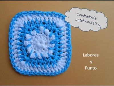 Aprende a tejer este cuadrado de patchwork 11 a ganchillo o crochet