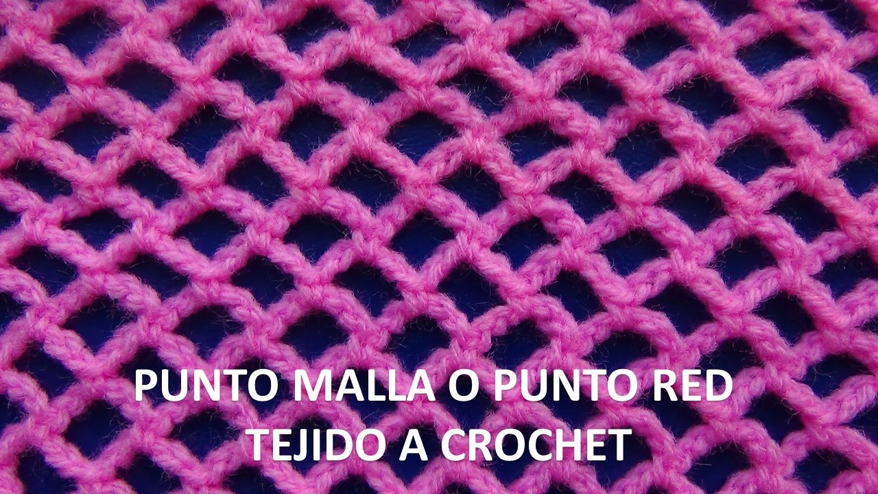 Punto malla o punto red tejido a crochet # 6