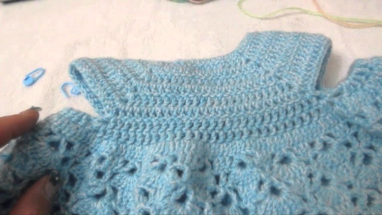 Vestido para niña a crochet (ZURDO)