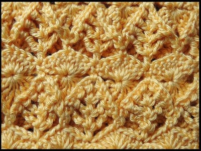 Crochet : Punto Espiga en Relieve.  Parte 1 de 2