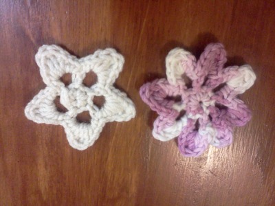 Estrella y Flor (para personas zurdas) - Tutorial de tejido crochet