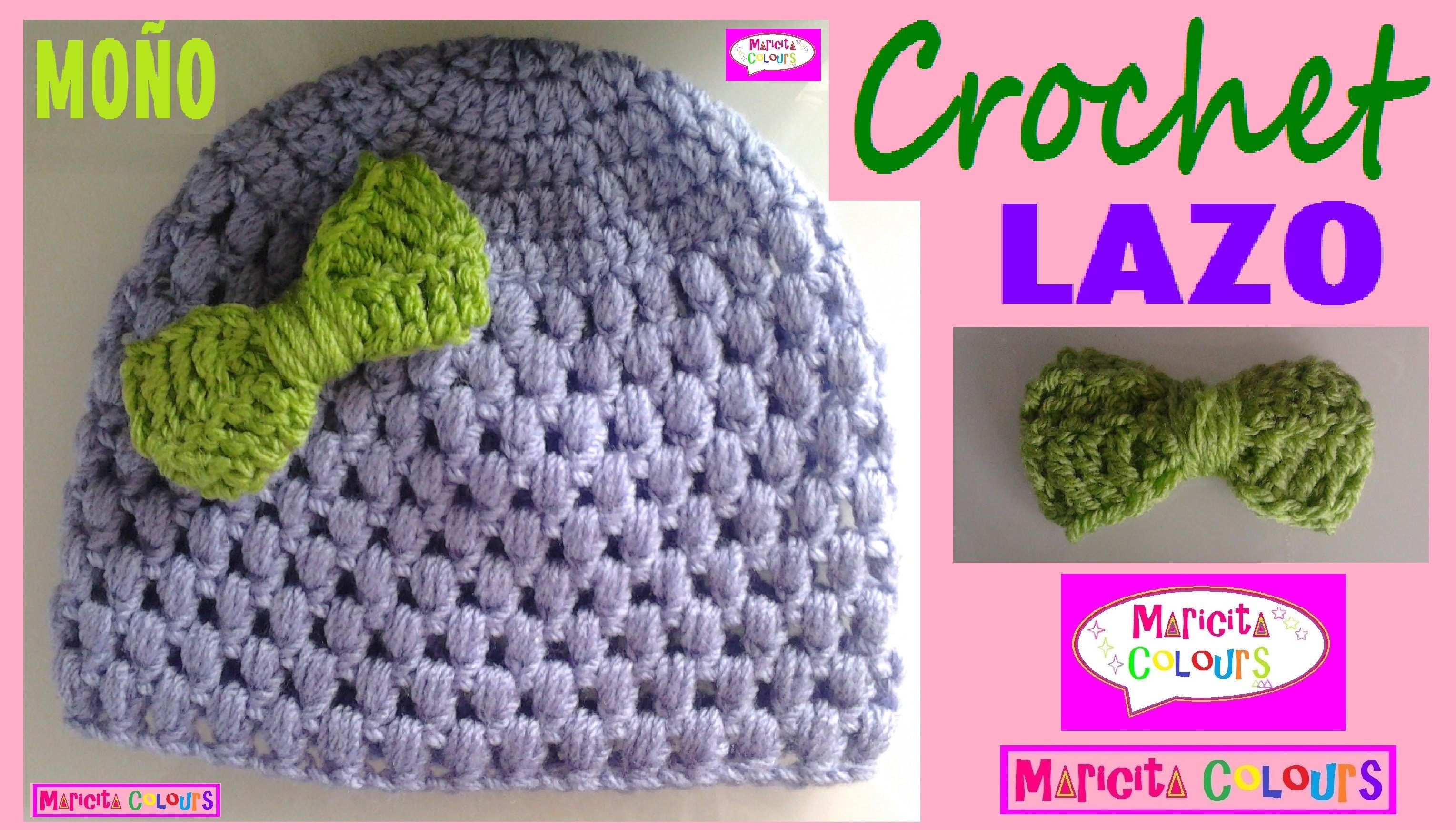 Lazo a Crochet * Moño * Corbatita ♥♥♥ Michi "Maricita" Tutorial Gratis por Maricita Colours