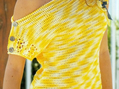 Patrón Para Tejer Blusa Amarilla a Crochet
