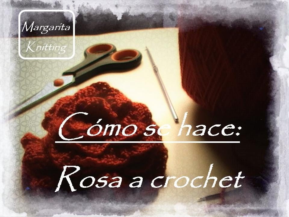 Como se hace:  rosa a crochet (zurdo)
