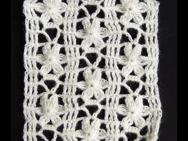 Crochet : Punto Calado Flor de 6 Petalos. Parte 2 de 2
