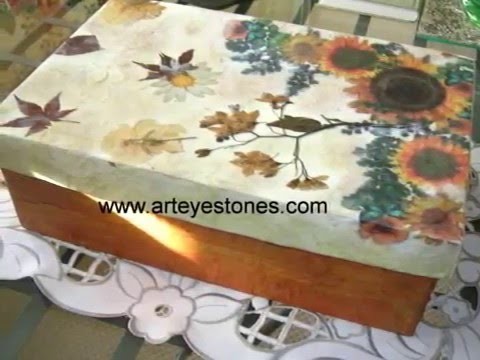 HOW TO DECOUPAGE, PAINTING, CRAFTS DECOUPAGE, MULTICARGA Y MANUALIDADES.wmv