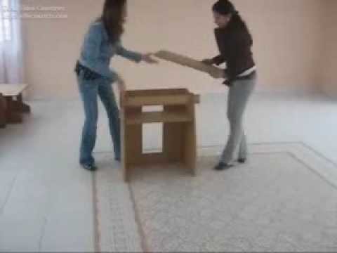 Muebles de Cartón - cardboard furniture - Ensamble Ecokraft