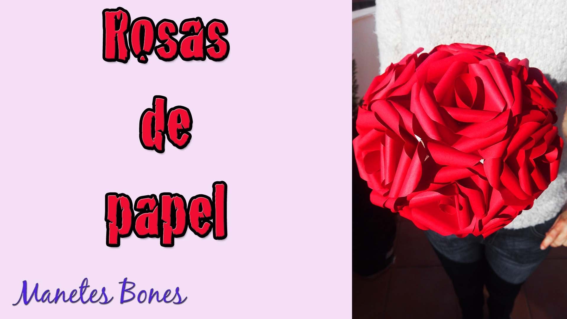 Rosas de papel para San Valentín | Tutorial DIY