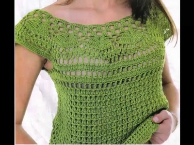 Blusa Verde Calado Perfecto a Crochet