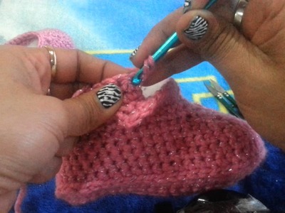 Botas Tejidas a Crochet   6-12  meses  PARTE 4