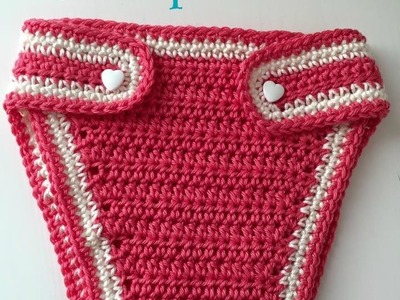Braguitas cubrepañal a crochet para bebe de 0 a 3 meses