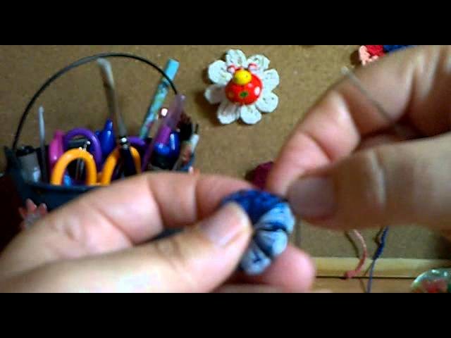 Como adorna el boton de crochet