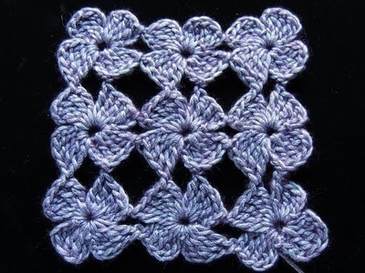 Crochet : Flor 4 Petalos.  Parte 2 de 2