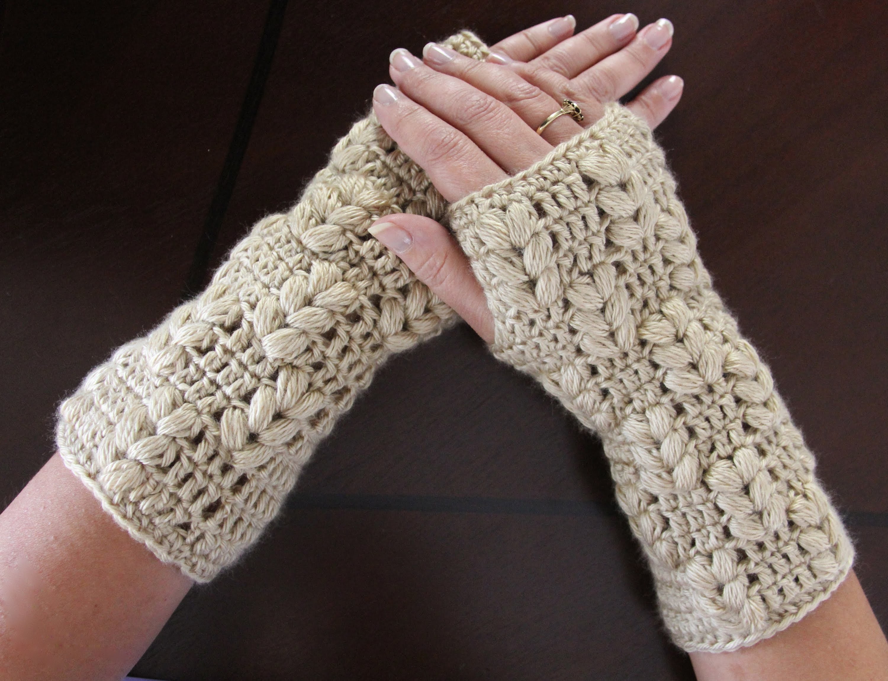 Crochet : Guates sin dedos (Mitones). Parte 2 de 3