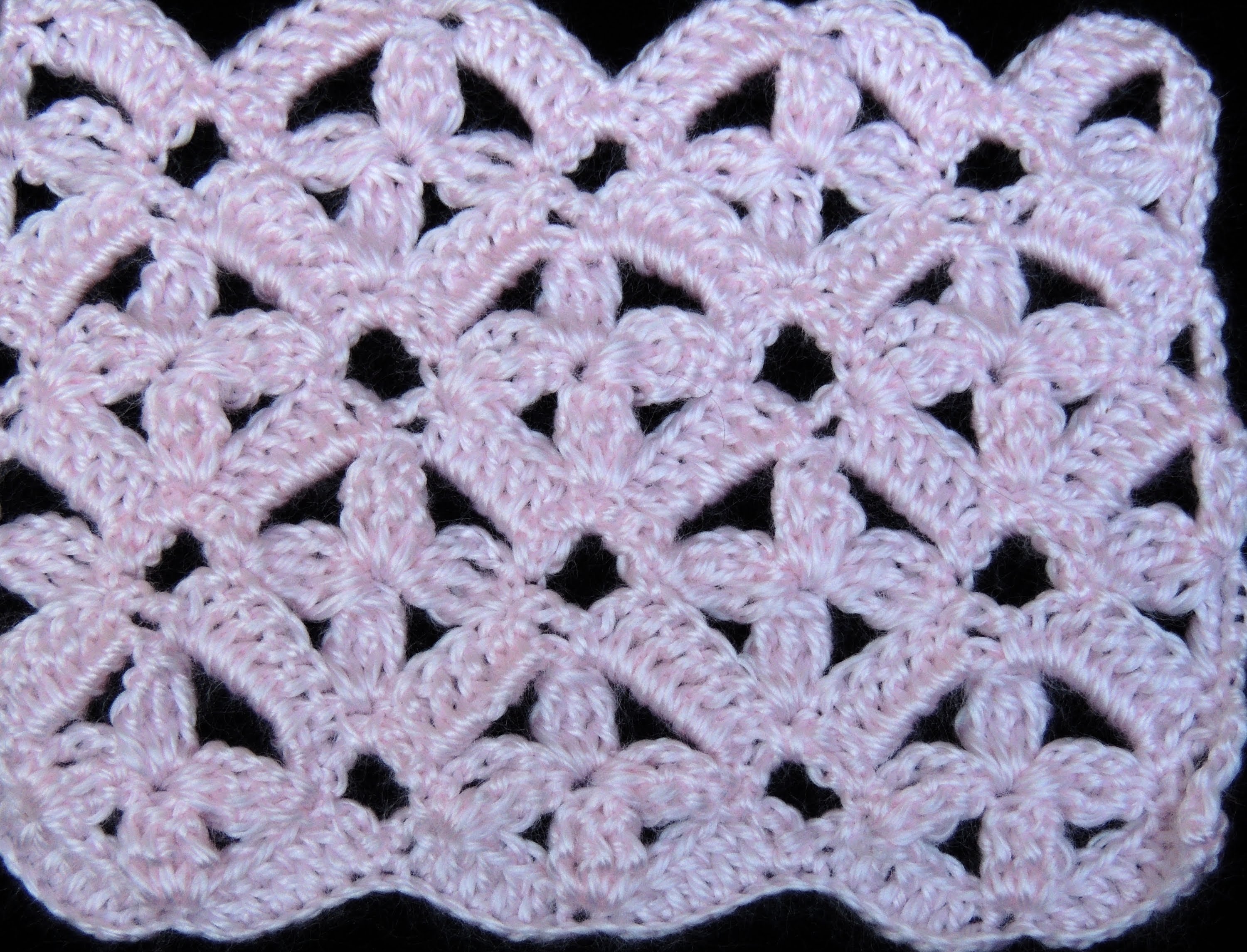Crochet : Punto 4 petalos Combinado.  Parte 2 de 3
