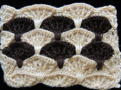 Crochet : Punto Abanico en Relieve. Parte 2 de 3