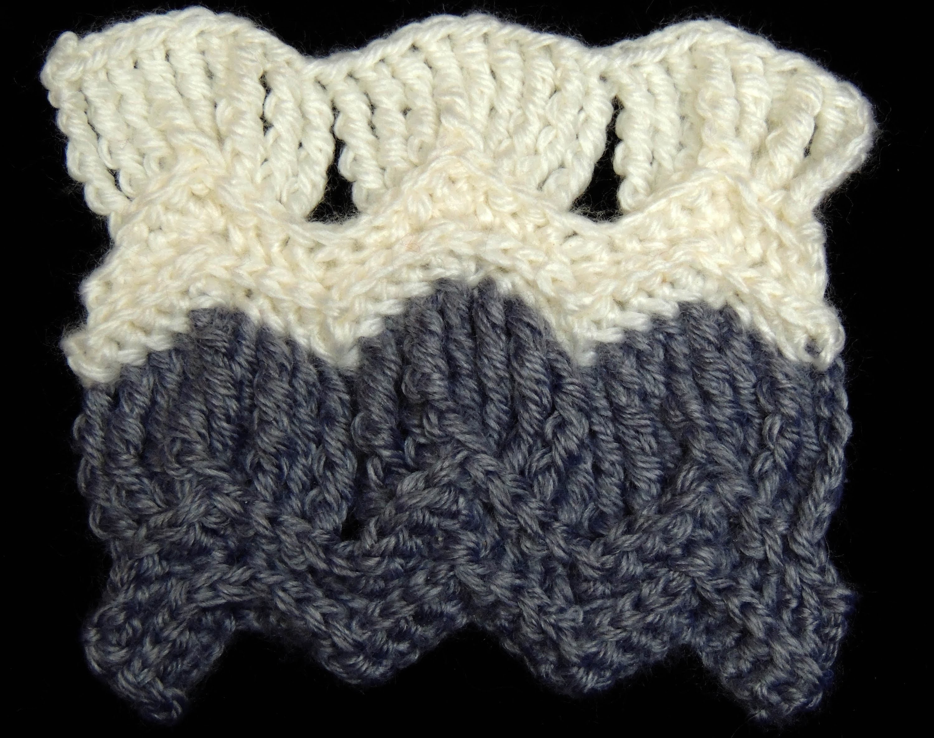 Crochet : Punto Clasico de Ondas en Abanico.  Parte  1 de 2