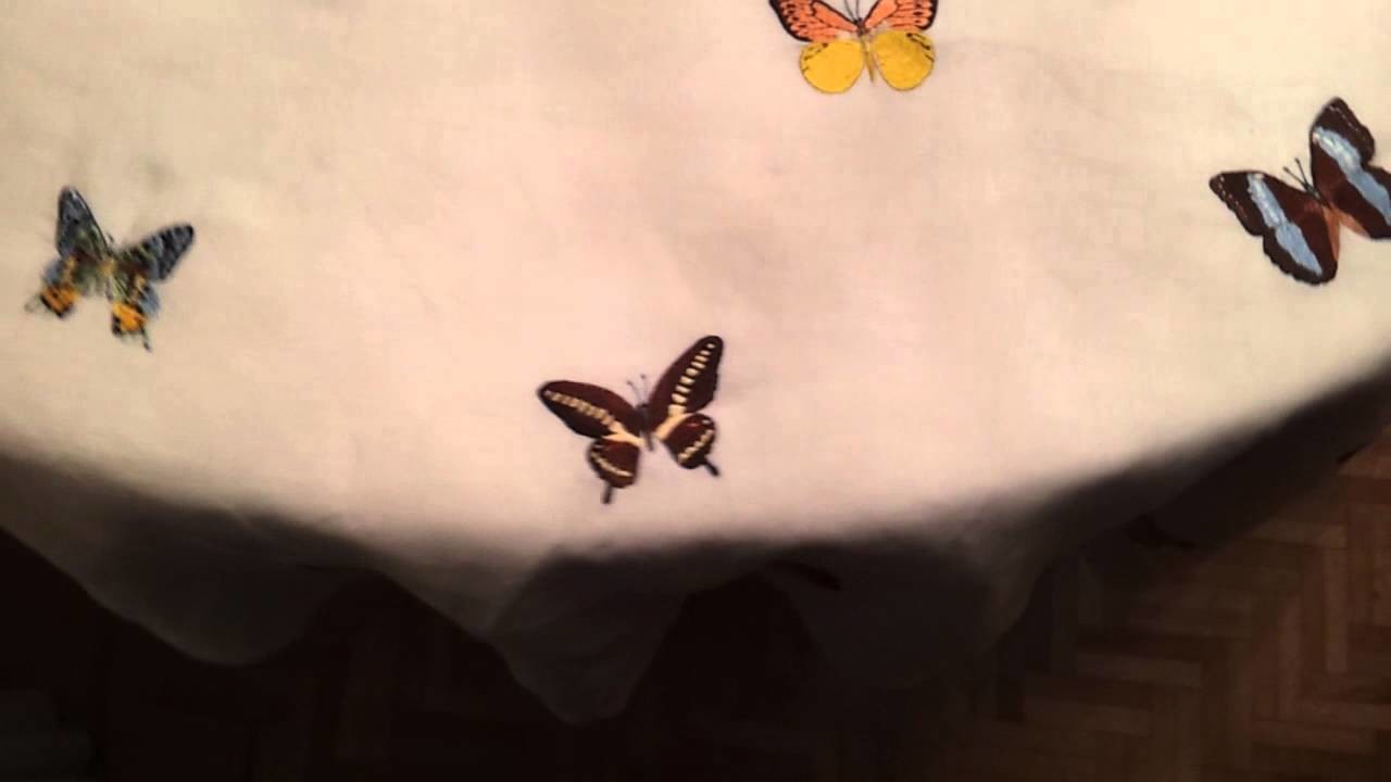 Mariposas bordadas a mano reales