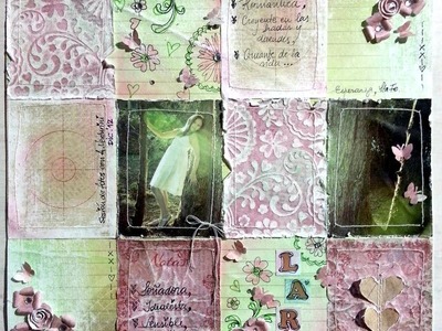 Scrapbooking - Efecto desgastado sobre papel - Carolina Ghelfi