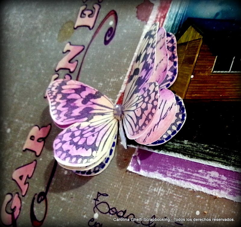 Scrapbooking - Mariposa en 3D - Mariposas Troqueladas - Carolina Ghelfi