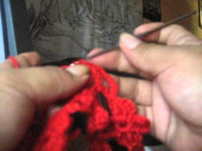 Tercera parte tutorial motivo de flores a crochet