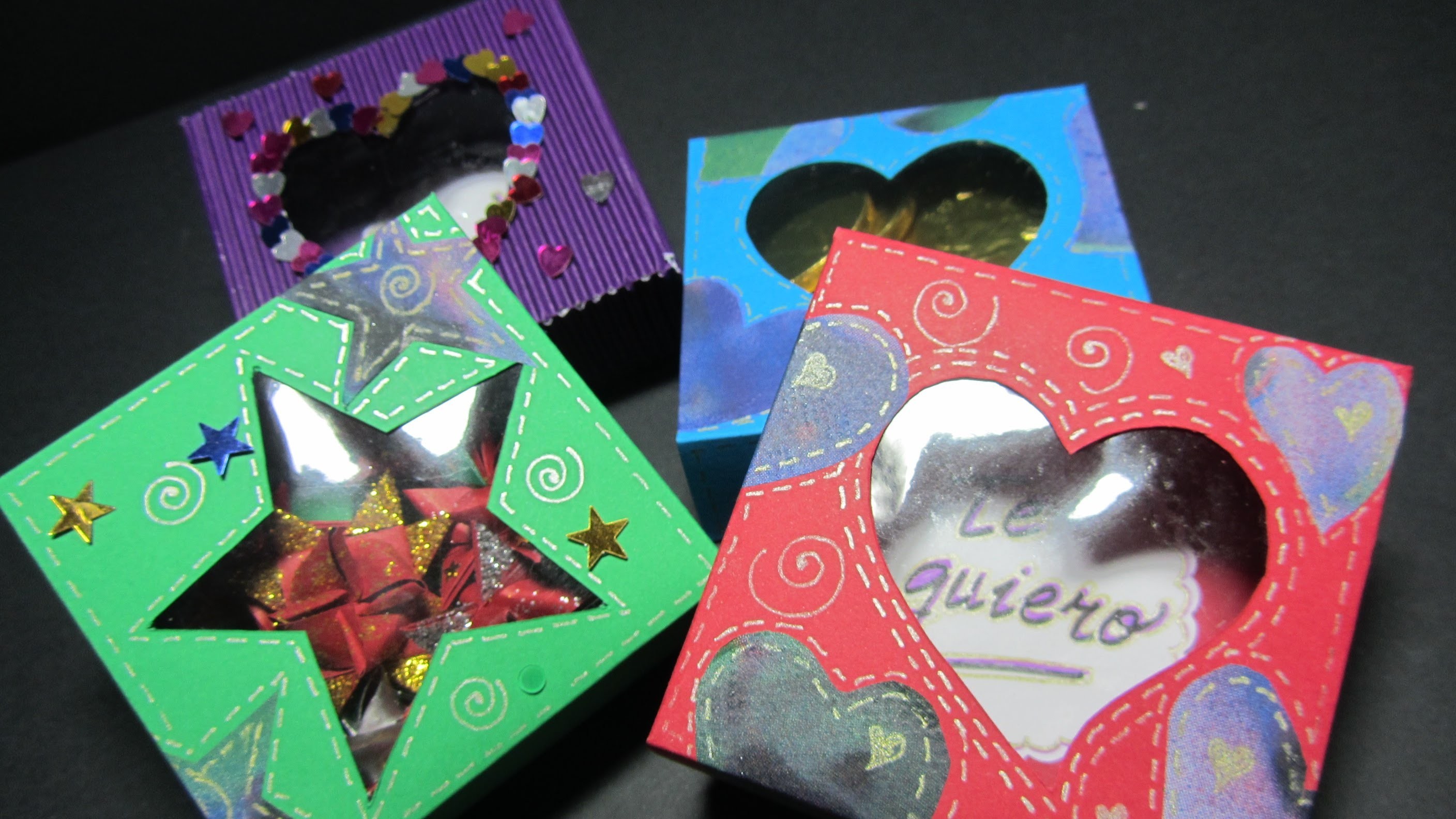 Tutorial: Caja de regalo con mensaje (San Valentín). Gift box with a message. 