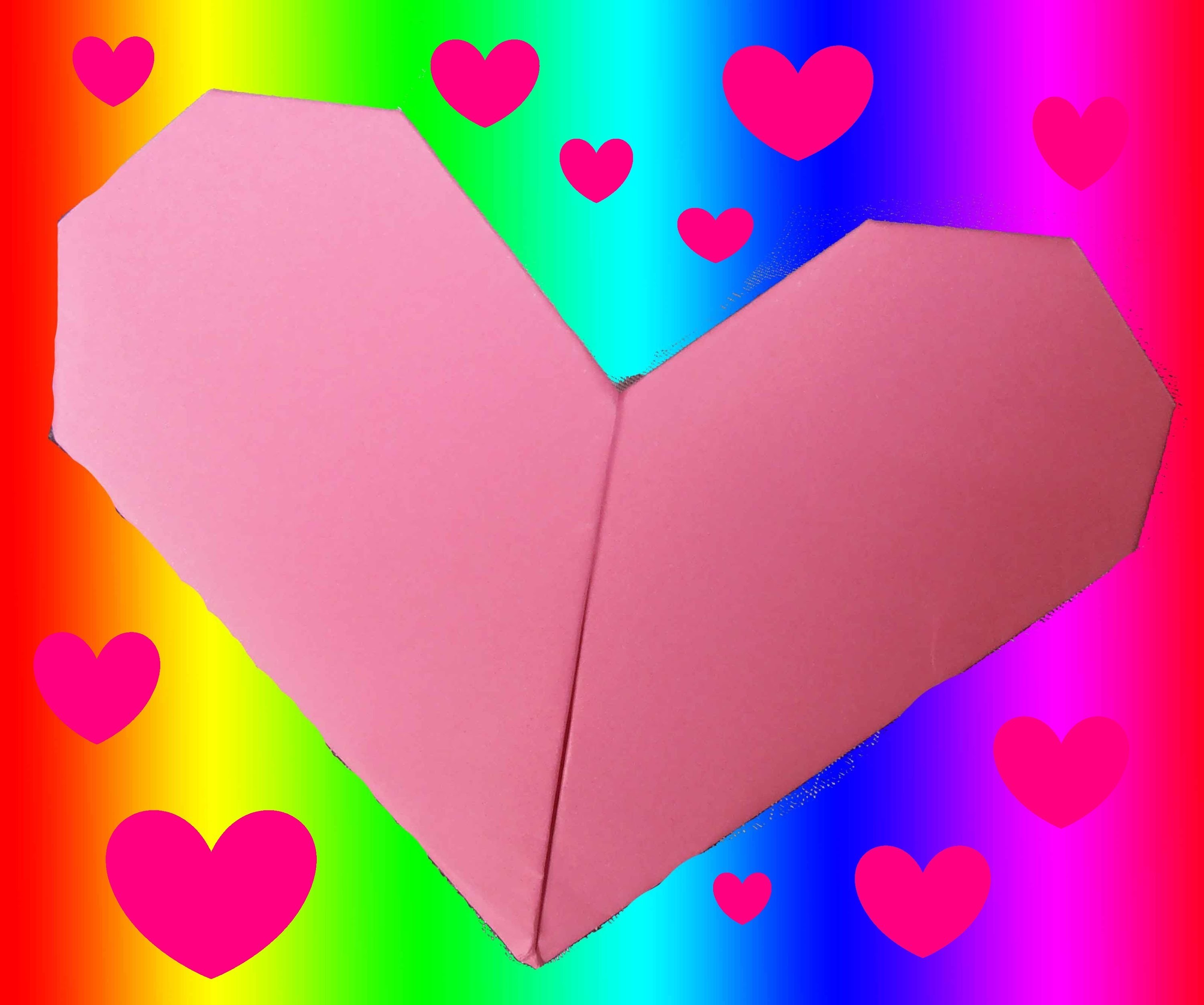 CURSO DE PAPIROFLEXIA gratis 7. Corazón de papel, Tutorial origami heart DIY