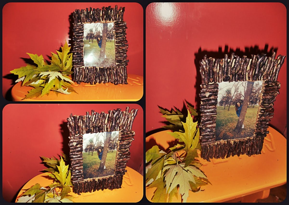 DIY Fall Decorations picture frame. Dekoracija jesen ram. Decoración de otoño marco de imagen