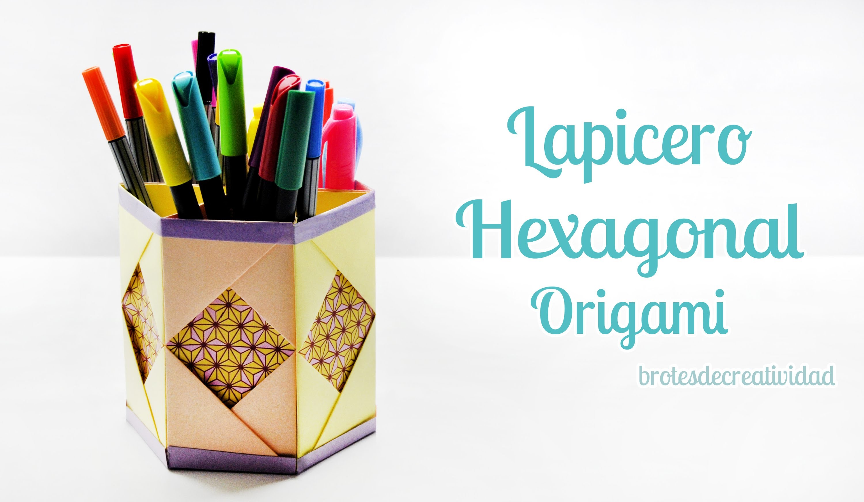 DIY : Porta Lápices Hexagonal En Origami - Brotes De Creatividad