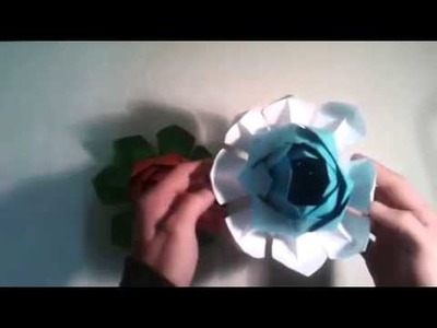 Flor de loto de origami    [Origami - Papiroflexia]