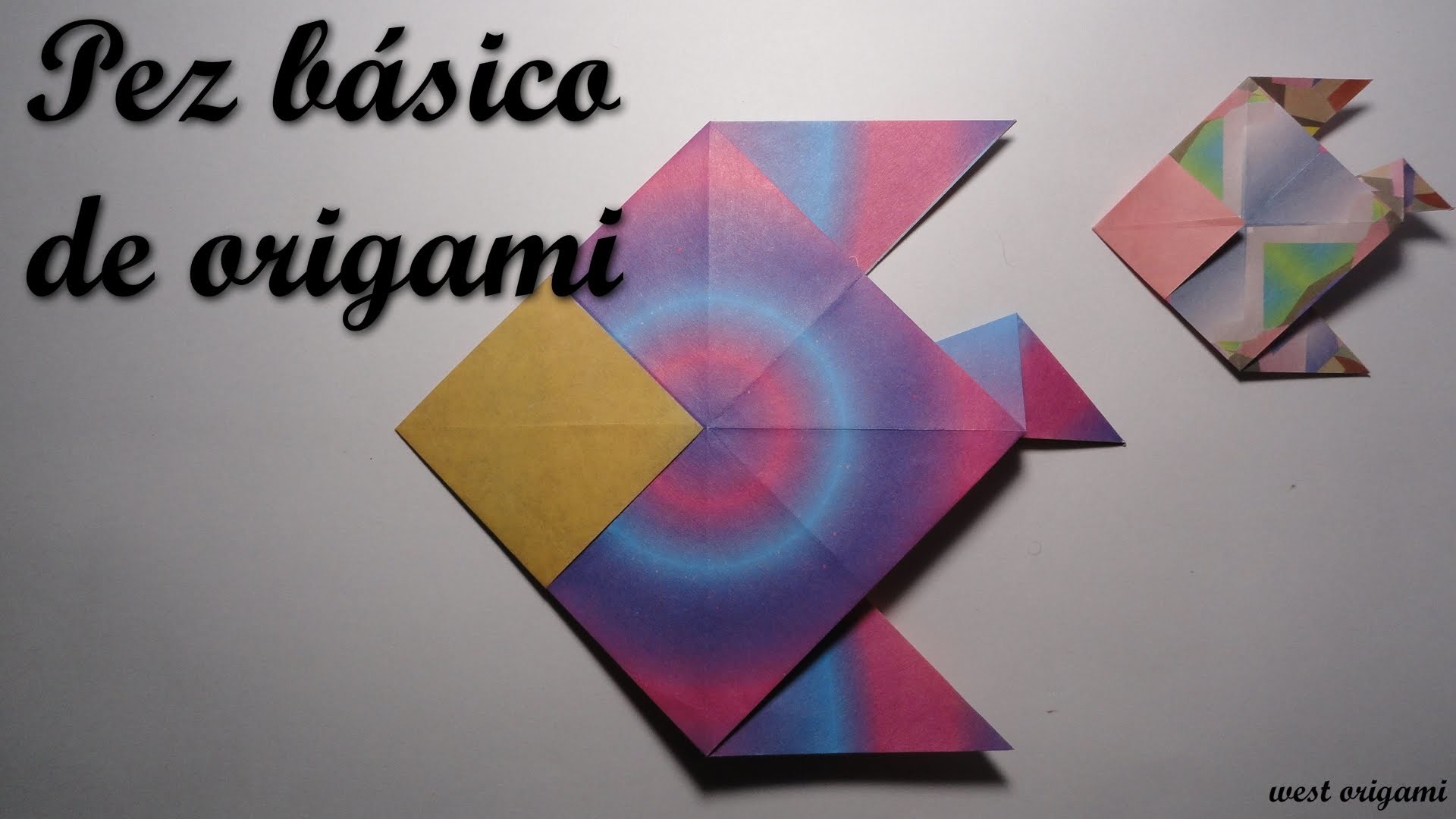 Pez básico de origami