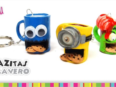 Cool coffee mugs keychains(Polymer Clay). Padrísimos llaveros en forma de taza(Arcilla Polimérica)