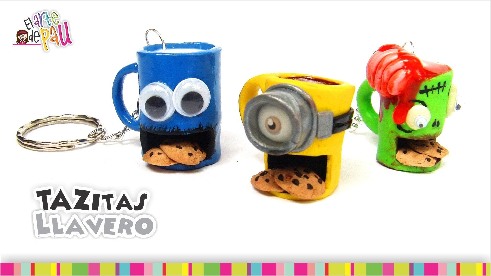 Cool coffee mugs keychains(Polymer Clay). Padrísimos llaveros en forma de taza(Arcilla Polimérica)